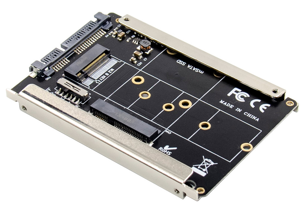POWERTECH κάρτα μετατροπής 2.5" SATA σε M.2 B & mSATA SSD ST525, 6Gbps 3 POWERTECH κάρτα μετατροπής 2.5" SATA σε M.2 B & mSATA SSD ST525, 6Gbps