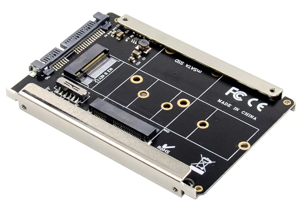POWERTECH κάρτα μετατροπής 2.5" SATA σε M.2 B & mSATA SSD ST525, 6Gbps 3 POWERTECH κάρτα μετατροπής 2.5" SATA σε M.2 B & mSATA SSD ST525, 6Gbps
