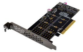 POWERTECH κάρτα επέκτασης PCIe x8 σε 2x M.2 M Key NVMe ST573 1 POWERTECH κάρτα επέκτασης PCIe x8 σε 2x M.2 M Key NVMe ST573
