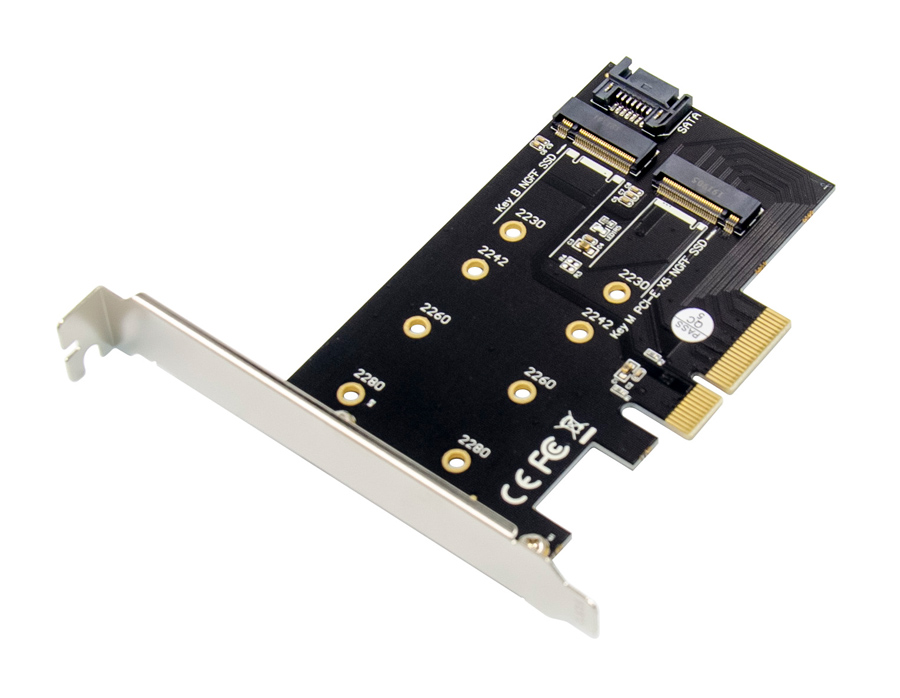 POWERTECH κάρτα επέκτασης 4x PCIe σε M.2 B & M NGFF/NVME ST59 3 POWERTECH κάρτα επέκτασης 4x PCIe σε M.2 B & M NGFF/NVME ST59
