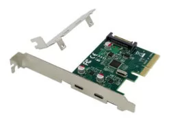 POWERTECH κάρτα επέκτασης PCIe σε 2x USB-C ST614, ASM1142 1