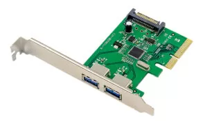 POWERTECH κάρτα επέκτασης PCIe x4 σε 2x USB ST619, 10Gbps, ASM1142