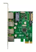 POWERTECH κάρτα επέκτασης PCIe σε USB 3.0 & GbE LAN ST642, VL805&RTL8153 2