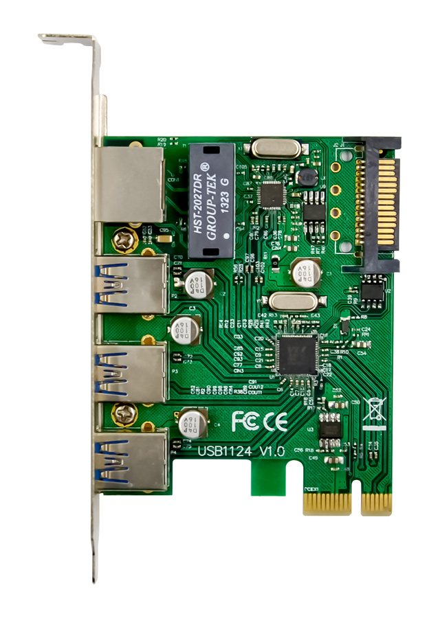 POWERTECH κάρτα επέκτασης PCIe σε USB 3.0 & GbE LAN ST642, VL805&RTL8153 4 POWERTECH κάρτα επέκτασης PCIe σε USB 3.0 & GbE LAN ST642, VL805&RTL8153 - Image 2