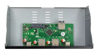 POWERTECH front panel 5.25" σε 2x USB 3.1 & 2x USB-C, VL820 2