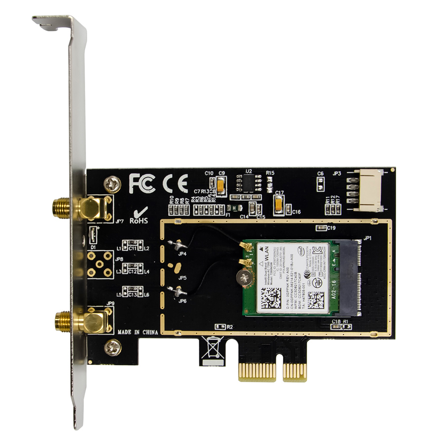 POWERTECH κάρτα επέκτασης PCIe ST718, AC7260 Dual-Band Wireless 5 POWERTECH κάρτα επέκτασης PCIe ST718, AC7260 Dual-Band Wireless - Image 3