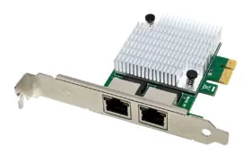 POWERTECH κάρτα επέκτασης PCIe σε 2x RJ45 ST7377, 1000Mbps 1