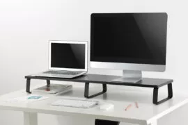 BRATECK επιτραπέζια βάση για 2x οθόνες/laptop STB-112, 13-32", έως 20kg, μαύρη 2