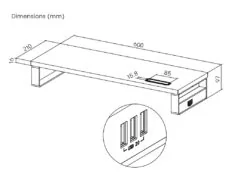 BRATECK επιτραπέζια βάση για οθόνη/laptop STB-118 με 3x USB θύρες, 17-32", έως 20kg, μαύρη 7