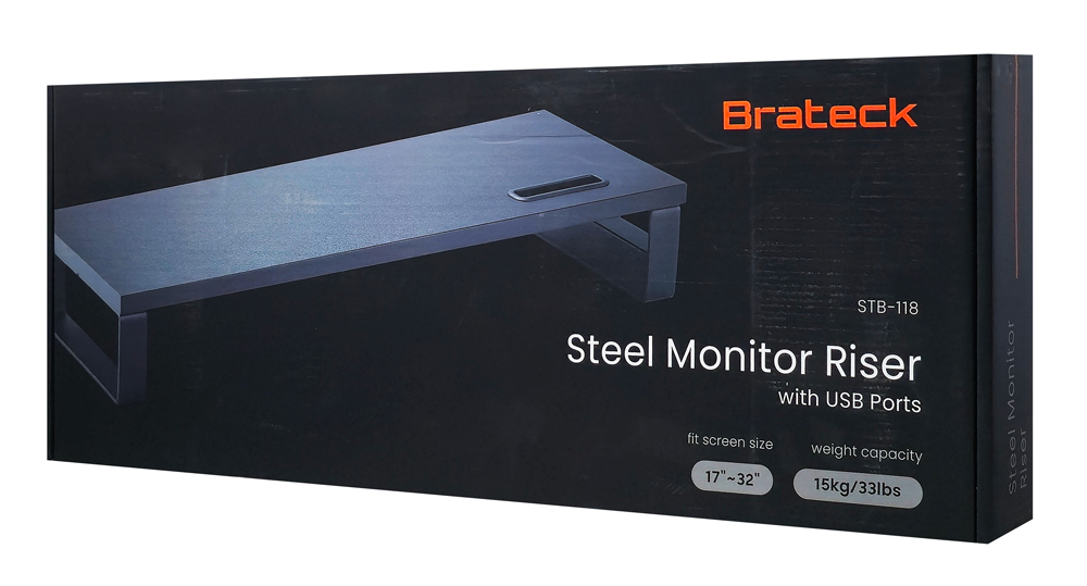 BRATECK επιτραπέζια βάση για οθόνη/laptop STB-118 με 3x USB θύρες, 17-32", έως 20kg, μαύρη 10 BRATECK επιτραπέζια βάση για οθόνη/laptop STB-118 με 3x USB θύρες, 17-32", έως 20kg, μαύρη - Image 8