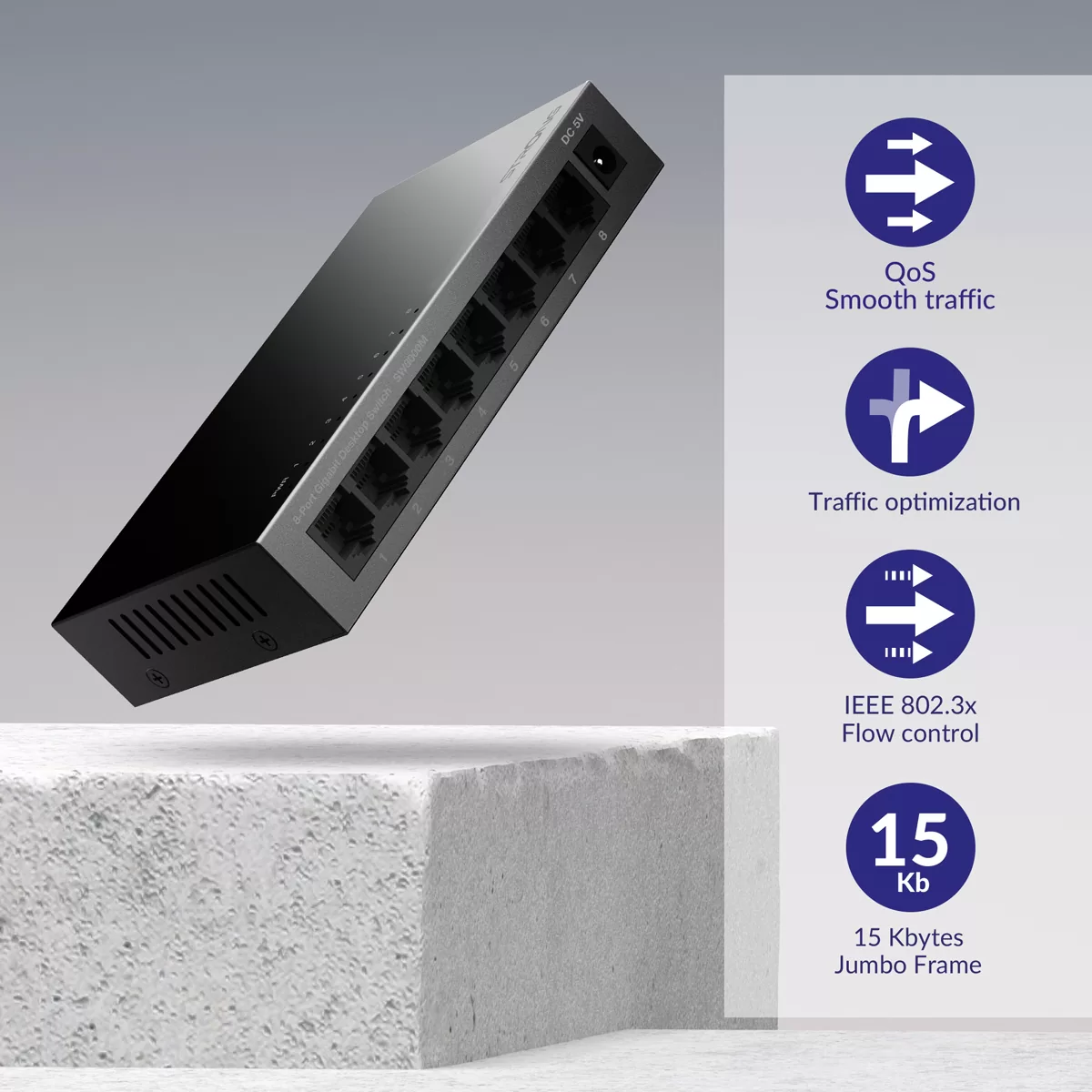 STRONG switch SW5000M, 8x Gigabit θύρες, 1000Mbps 6 STRONG switch SW5000M, 8x Gigabit θύρες, 1000Mbps - Image 4