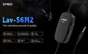 SYNCO μικρόφωνο Lav-S6M2, clip-on, omnidirectional, 3.5mm, 400mAh, μαύρο 2