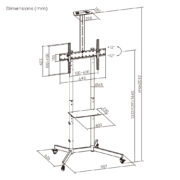 BRATECK βάση τηλεόρασης δαπέδου T1042T, 37-70", έως 45kg, με ράφια & ροδάκια 15 BRATECK βάση τηλεόρασης δαπέδου T1042T, 37-70", έως 45kg, με ράφια & ροδάκια 7