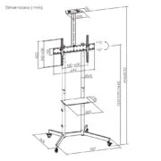 BRATECK βάση τηλεόρασης δαπέδου T1042T, 37-70", έως 45kg, με ράφια & ροδάκια 15 BRATECK βάση τηλεόρασης δαπέδου T1042T, 37-70", έως 45kg, με ράφια & ροδάκια 7