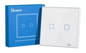SONOFF smart διακόπτης T2EU2C-RF 433MHz, αφής, διπλός, λευκός 5