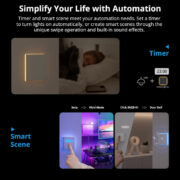 SONOFF smart διακόπτης T5-2C-86 με LED φωτισμό, διπλός, Wi-Fi, λευκός 7