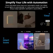SONOFF smart διακόπτης T5-2C-86 με LED φωτισμό, διπλός, Wi-Fi, λευκός 7