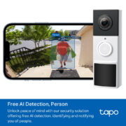 TP-LINK smart κουδούνι με κάμερα Tapo D210, 2K/3MP, WiFi, 6400mAh, IP65, V2.0 4