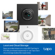 TP-LINK smart κουδούνι με κάμερα Tapo D210, 2K/3MP, WiFi, 6400mAh, IP65, V2.0 5
