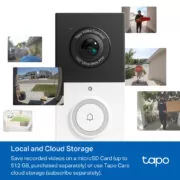 TP-LINK smart κουδούνι με κάμερα Tapo D210, 2K/3MP, WiFi, 6400mAh, IP65, V2.0 6