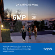 TP-LINK smart κουδούνι με κάμερα Tapo D230S1, Wi-Fi 2K, 6700mAh, Ver 1.0 6