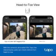 TP-LINK smart κουδούνι με κάμερα Tapo D230S1, Wi-Fi 2K, 6700mAh, Ver 1.0 7