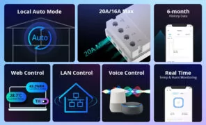 SONOFF smart διακόπτης ελέγχου θερμοκρασίας/υγρασίας THR320, Wi-Fi, 20A 20 SONOFF smart διακόπτης ελέγχου θερμοκρασίας/υγρασίας THR320, Wi-Fi, 20A 6