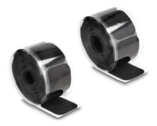 POWERTECH αυτοκόλλητα τύπου Velcro TIES-067 σε ρολό 5m, 45x50mm, μαύρο