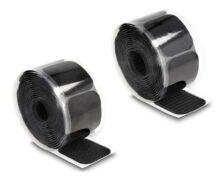 POWERTECH αυτοκόλλητα τύπου Velcro TIES-067 σε ρολό 5m, 45x50mm, μαύρο