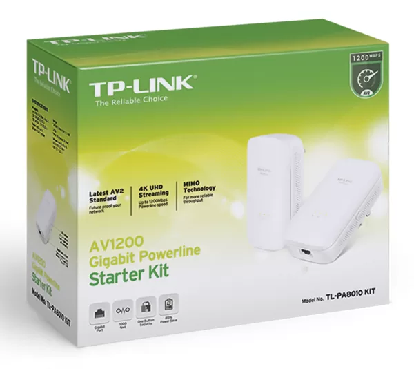 TP-LINK Powerline Starter Kit TL-PA8010, AV1200 Gigabit, Ver. 1.0 5 TP-LINK Powerline Starter Kit TL-PA8010, AV1200 Gigabit, Ver. 1.0 - Image 3