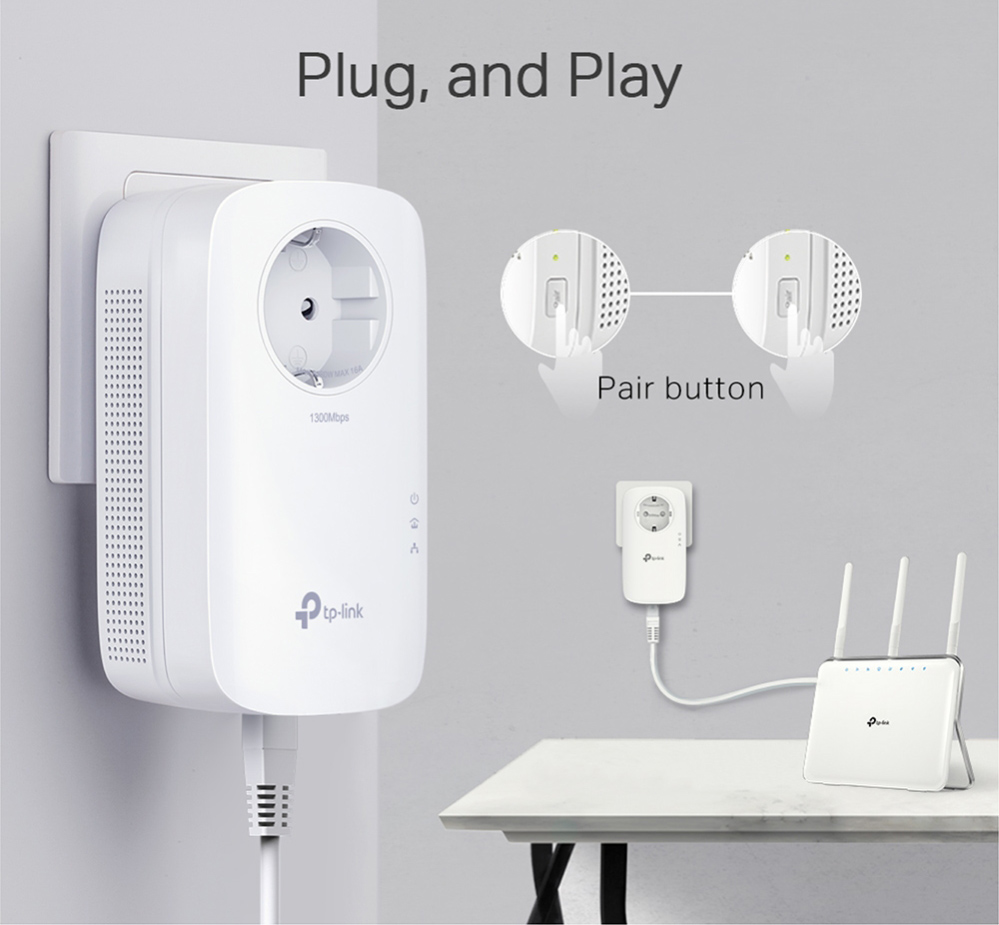 TP-LINK Passthrough Powerline Starter Kit TL-PA8010P, AV1300, Ver: 3.0 6 TP-LINK Passthrough Powerline Starter Kit TL-PA8010P, AV1300, Ver: 3.0 - Image 4
