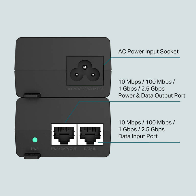 TP-LINK 2.5G PoE+ Injector TL-POE260S, IEEE 802.3af/at, Ver. 1.0 7 TP-LINK 2.5G PoE+ Injector TL-POE260S, IEEE 802.3af/at, Ver. 1.0 - Image 5