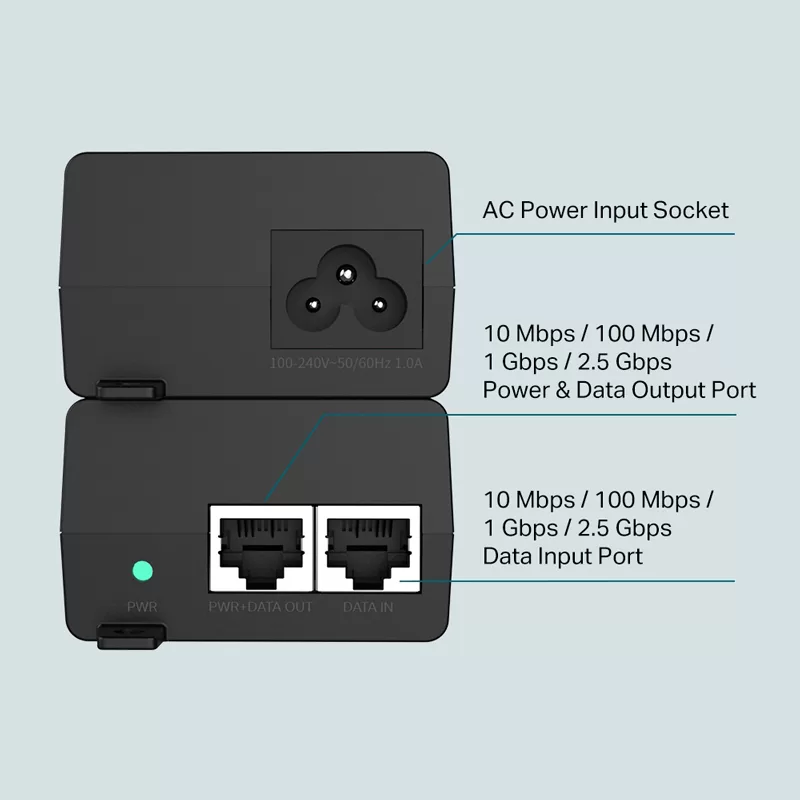TP-LINK 2.5G PoE+ Injector TL-POE260S, IEEE 802.3af/at, Ver. 1.0 7 TP-LINK 2.5G PoE+ Injector TL-POE260S, IEEE 802.3af/at, Ver. 1.0 - Image 5