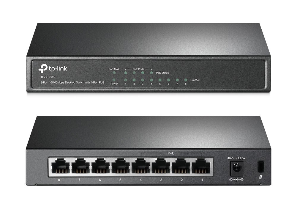 TP-LINK Desktop Switch TL-SF1008P 8 Θυρών, με 4-port POE, Ver. 6.0 3 TP-LINK Desktop Switch TL-SF1008P 8 Θυρών, με 4-port POE, Ver. 6.0