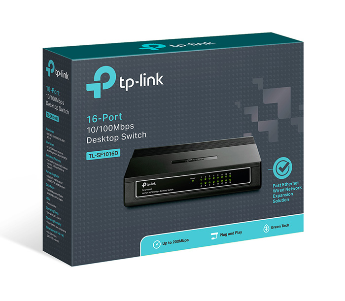 TP-LINK Desktop Switch TL-SF10016D, 10/100Mbps, 16 Θύρες, Ver. 7.0 4 TP-LINK Desktop Switch TL-SF10016D, 10/100Mbps, 16 Θύρες, Ver. 7.0 - Image 2