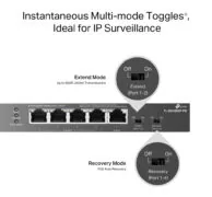 TP-LINK desktop switch TL-SG1005P-PD, 5x Gigabit θύρες, PoE+, UN/1.0 5