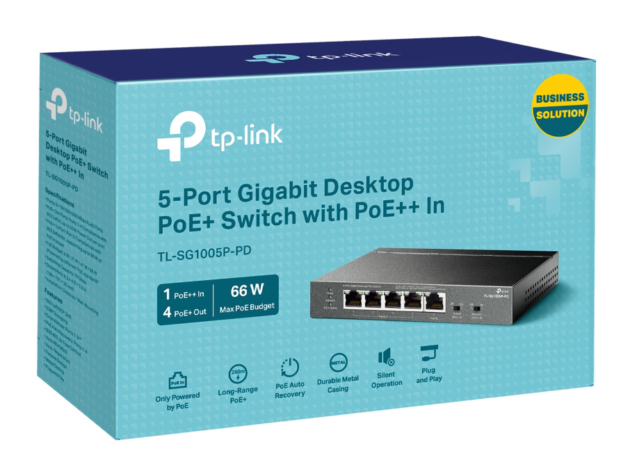 TP-LINK desktop switch TL-SG1005P-PD, 5x Gigabit θύρες, PoE+, UN/1.0 11 TP-LINK desktop switch TL-SG1005P-PD, 5x Gigabit θύρες, PoE+, UN/1.0 - Image 9
