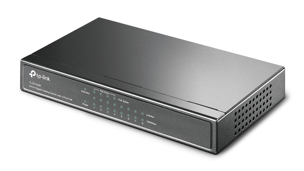 TP-LINK 8-Port Gigabit Desktop Switch TL-SG1008P, 4-Port PoE, Ver. 4.0 4 TP-LINK 8-Port Gigabit Desktop Switch TL-SG1008P, 4-Port PoE, Ver. 4.0 - Image 2
