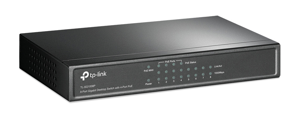 TP-LINK 8-Port Gigabit Desktop Switch TL-SG1008P, 4-Port PoE, Ver. 4.0 3 TP-LINK 8-Port Gigabit Desktop Switch TL-SG1008P, 4-Port PoE, Ver. 4.0
