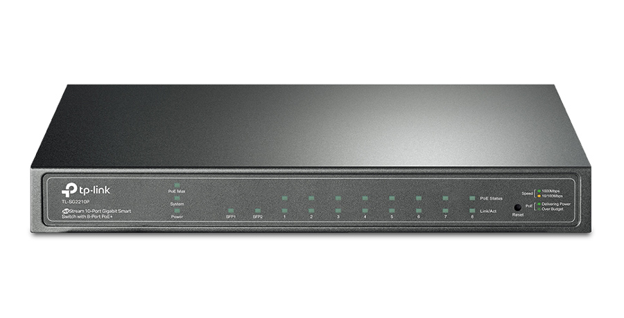 TP-LINK JetStream switch TL-SG2210P, 10-Port Gigabit, 8x PoE+, Ver. 5.0 3 TP-LINK JetStream switch TL-SG2210P, 10-Port Gigabit, 8x PoE+, Ver. 5.0