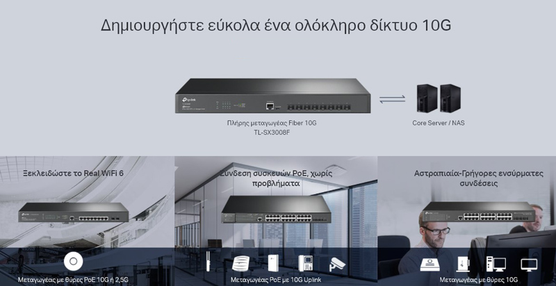 TP-LINK L2+ managed switch TL-SX3008F, 8-Ports 10Gbps SFP+, Ver. 1.0 4 TP-LINK L2+ managed switch TL-SX3008F, 8-Ports 10Gbps SFP+, Ver. 1.0 - Image 2