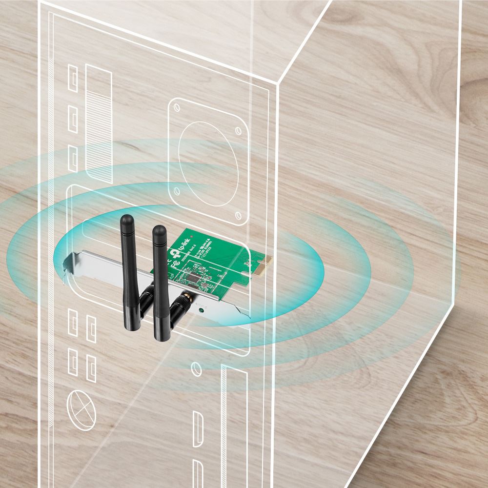 TP-LINK Ασύρματο N PCI Adapter TL-WN881ND, 300Mbps, WPA/WPA2, Ver. 1.0 5 TP-LINK Ασύρματο N PCI Adapter TL-WN881ND, 300Mbps, WPA/WPA2, Ver. 1.0 - Image 3