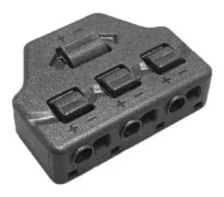 Splitter block TOOL-0096 για LED καλωδιοταινίες, 3-port, μαύρο 1