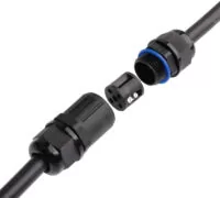 POWERTECH αδιάβροχος σύνδεσμος καλωδίων τροφοδοσίας TOOL-0112, 3pin, IP68, μαύρος 3