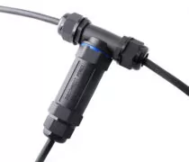 POWERTECH αδιάβροχος σύνδεσμος καλωδίων τροφοδοσίας TOOL-0113, τύπου ταφ, 3pin, IP68, μαύρος 2