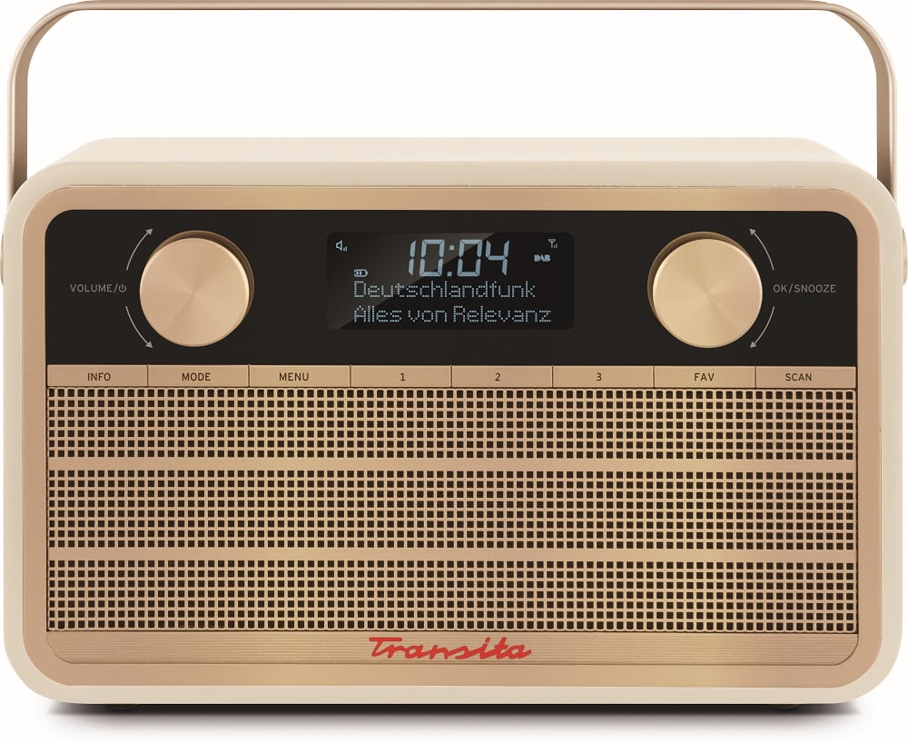 TechniSat Transita 120 – Φορητό Ψηφιακό Ραδιόφωνο DAB+/FM Retro με Μπαταρία 30 Ωρών (Μπεζ)