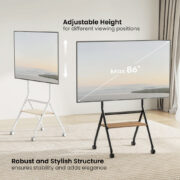 BRATECK βάση τηλεόρασης δαπέδου TTF13E-46FW, 37-86", έως 80kg, με ράφι & ροδάκια 11 BRATECK βάση τηλεόρασης δαπέδου TTF13E-46FW, 37-86", έως 80kg, με ράφι & ροδάκια 3