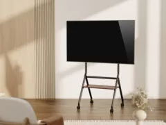 BRATECK βάση τηλεόρασης δαπέδου TTF13E-46FW, 37-86", έως 80kg, με ράφι & ροδάκια 2
