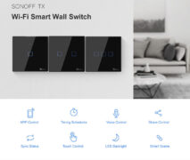 SONOFF smart διακόπτης ΤΧ-T3EU3C, αφής, Wi-Fi, τριπλός, μαύρος 3