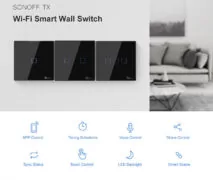 SONOFF smart διακόπτης ΤΧ-T3EU3C, αφής, Wi-Fi, τριπλός, μαύρος 3
